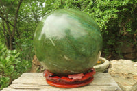 Polished Green Verdite Sphere x 1 From Zimbabwe