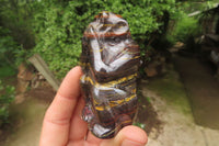 Hand Made Tiger Iron Jasper Monkey Carvings x 3 From Australia