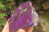 Polished On One Side Metallic Purpurite x 3 From Namibia