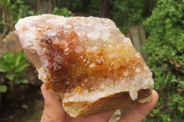 Natural Limonite Quartz Geode Specimens x 4 From Zambia