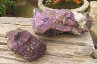 Natural Metallic Purpurite Specimens x 2 From Namibia