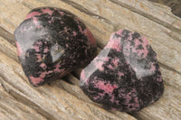 Polished On One Side Rhodonite x 6 From Madagascar