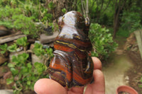 Hand Made Tiger Iron Jasper Monkey Carvings x 3 From Australia