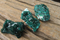 Natural Dioptase On Dolomite Specimens x 6 From Likasi, Congo