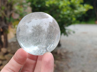 Polished Clear Quartz Crystal Balls x 3 From Madagascar