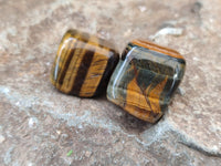 Polished Medium Blue and Gold Variegated Tigers Eye Tumble Stones - sold per KG - From South Africa