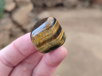 Polished Medium Blue and Gold Variegated Tigers Eye Tumble Stones - sold per KG - From South Africa