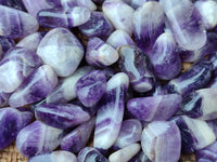 Polished Medium Chevron Amethyst Tumble Stones - sold per KG - From Zambia