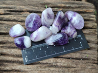 Polished Medium Chevron Amethyst Tumble Stones - sold per KG - From Zambia