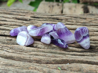 Polished Medium Chevron Amethyst Tumble Stones - sold per KG - From Zambia