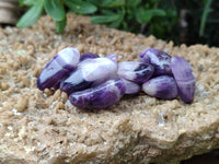 Polished Medium Chevron Amethyst Tumble Stones - sold per KG - From Zambia