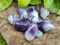 Polished Medium Chevron Amethyst Tumble Stones - sold per KG - From Zambia