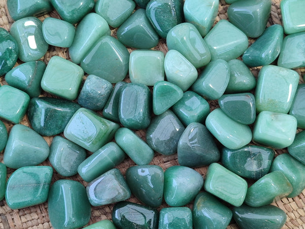 Polished Medium Aventurine Tumble Stones - sold per KG - From Zimbabwe