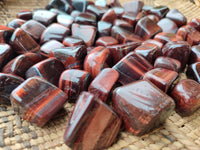 Polished Red Tigers Eye Tumble Stones - sold per KG - From South Africa