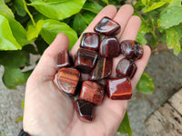 Polished Red Tigers Eye Tumble Stones - sold per KG - From South Africa