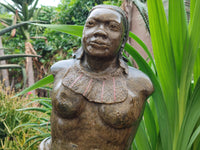 Hand Made Traditional African Bust Stone Sculpture x 1 From Zimbabwe