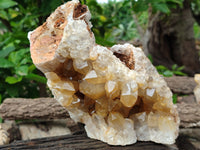 Natural Limonite Quartz Clusters x 3 From Solwezi, Zambia