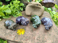 Hand Made Hippo Stone Carvings x 4 From Zimbabwe