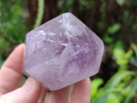 Polished Amethyst Window Quartz Points x 2 From Akansobe, Madagascar