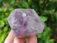 Polished Amethyst Window Quartz Points x 2 From Akansobe, Madagascar