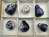 Polished Sodalite Fruit Carvings x 6 From Namibia