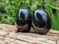 Polished Black Basalt Eggs x 12 From Antsirabe, Madagascar