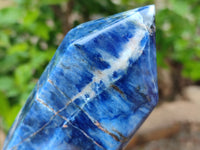 Polished Sodalite Points x 3 From Kunene River, Namibia