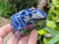 Polished Sodalite Points x 3 From Kunene River, Namibia