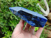 Polished Sodalite Points x 3 From Kunene River, Namibia