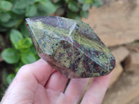 Polished Bastite Dragons Blood Point-Prism x 6 From Tshipise, South Africa