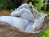 Natural Blue Lace Agate Geode Specimens x 3 From Nsanje, Malawi