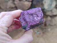 Natural Metallic Purpurite Cobbed Specimens x 12 From Erongo, Namibia