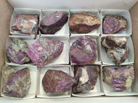 Natural Metallic Purpurite Cobbed Specimens x 12 From Erongo, Namibia