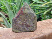 Polished Bastite Dragons Blood Point-Prism x 4 From Tshipise, South Africa