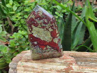 Polished Bastite Dragons Blood Point-Prism x 4 From Tshipise, South Africa