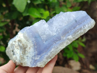 Natural Blue Lace Agate Geode Specimens x 2 From Nsanje, Malawi