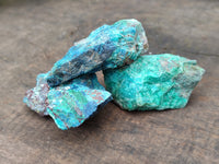 Natural Shattuckite with Chrysocolla and Malachite x 35 from Kaokoveld, Namibia