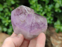 Polished Smokey Amethyst Window Quartz Point-Prism x 3 From Akansobe, Madagascar