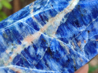 Polished Sodalite Point-Prisms x 3 From Kunene River, Namibia