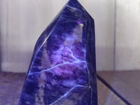 Polished Sodalite Point-Prisms x 3 From Kunene River, Namibia