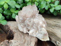 Natural Smokey Phantom Quartz Clusters x 2 From Luena, Congo