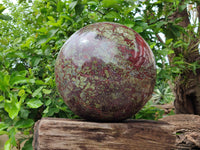 Polished XXL Bastite Dragons Blood Stone Sphere-Ball x 1 From Tshipise, South Africa