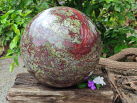 Polished XXL Bastite Dragons Blood Stone Sphere-Ball x 1 From Tshipise, South Africa