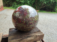 Polished XXL Bastite Dragons Blood Stone Sphere-Ball x 1 From Tshipise, South Africa