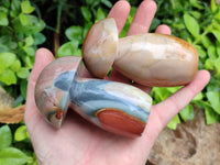 Polished Polychrome Jasper Mushrooms x 4 From Mahajanga, Madagascar