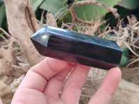 Polished Black Basalt Point-Prisms x 12 From Antsirabe, Madagascar