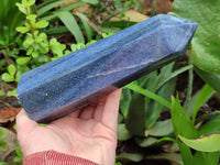 Polished Lazulite Point-Prism x 1 From Madagascar