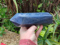 Polished Lazulite Point-Prism x 1 From Madagascar