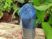 Polished Lazulite Point-Prism x 1 From Madagascar