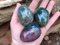 Polished Ocean Jasper Eggs x 10 From Marovato, Madagascar